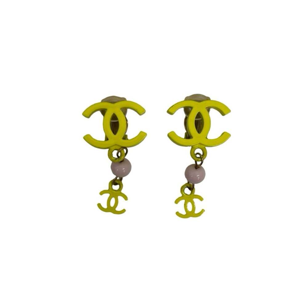 CHANEL Pink Logo Earrings - Picture 1 of 6
